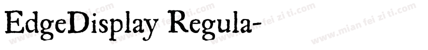 EdgeDisplay Regula字体转换